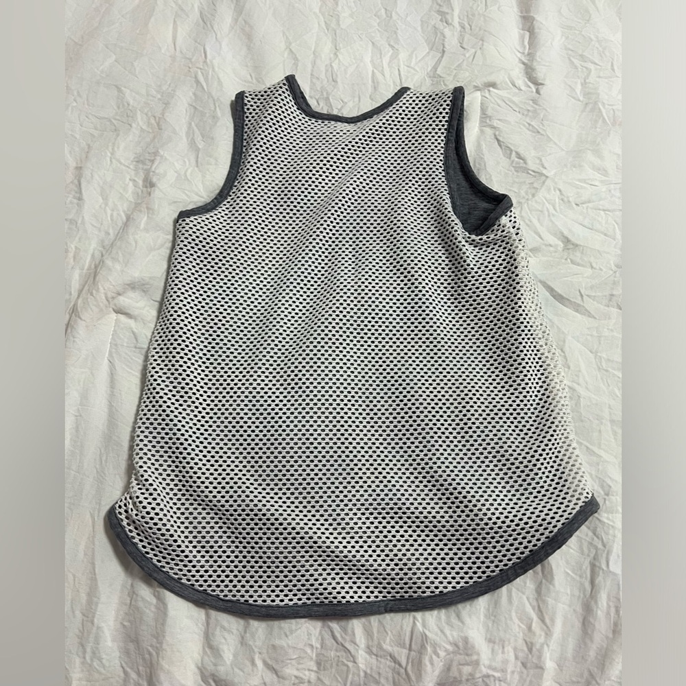 Tween "Double Up" Tank Top - Reversible Gray & White Mesh 3/ $15